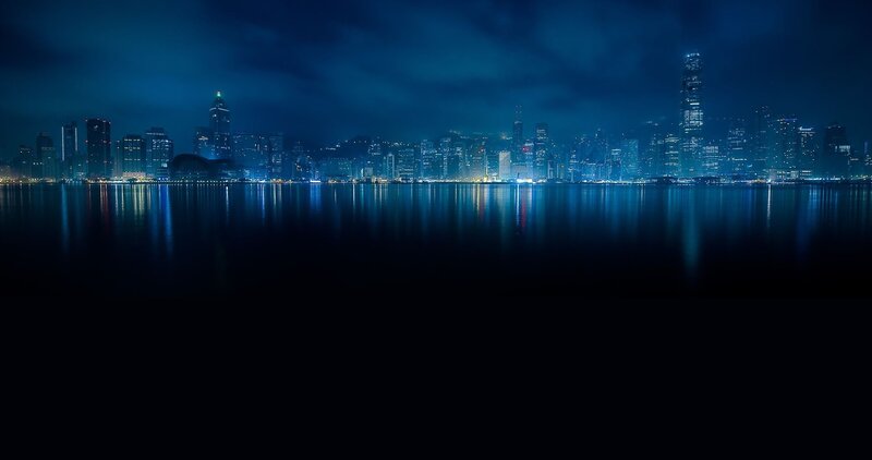 Hong Kong skyline at night