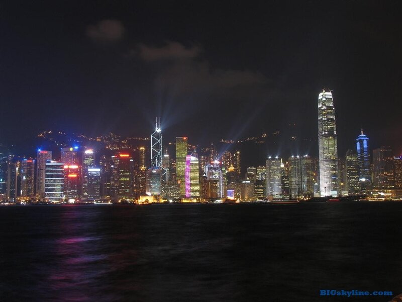 Hong Kong skyline at night
