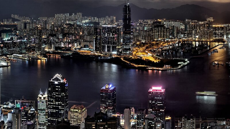 Hong Kong skyline at night