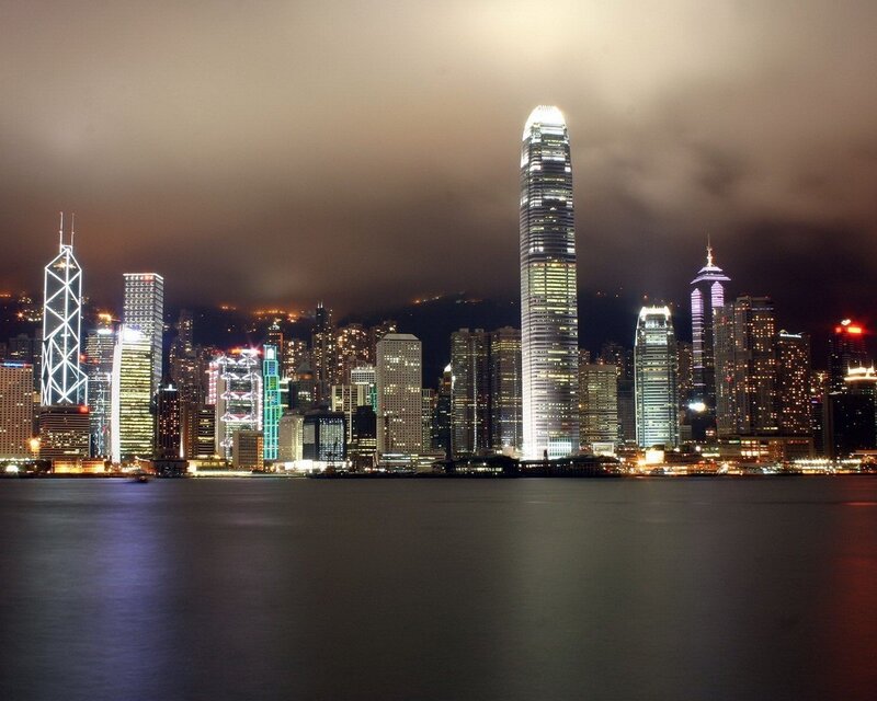 Hong Kong skyline at night