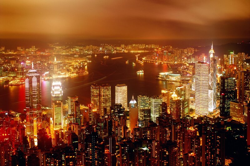 Hong Kong skyline at night