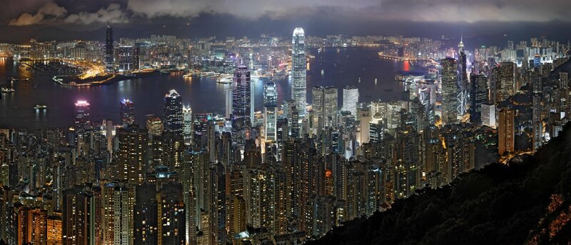 Hong Kong skyline at night