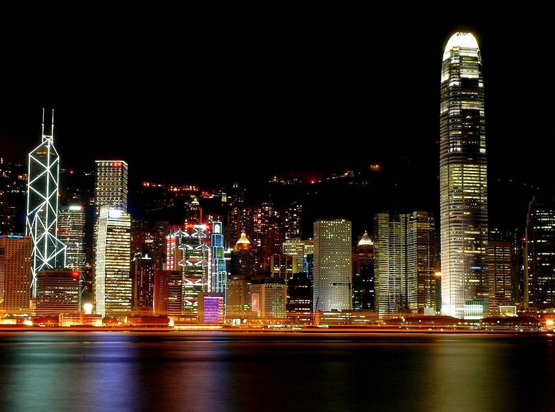 Hong Kong skyline at night