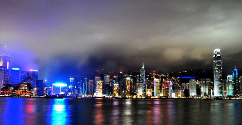 Hong Kong skyline at night