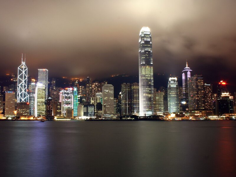 Hong Kong skyline at night