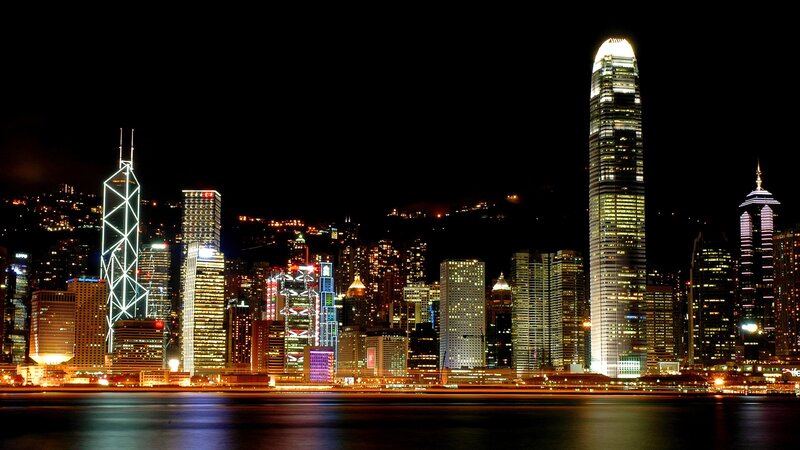 Hong Kong skyline at night