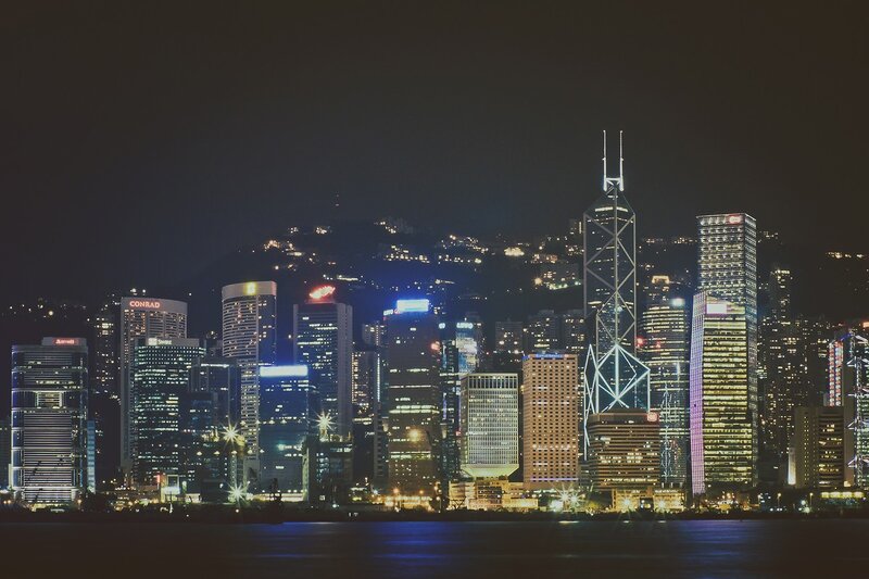 Hong Kong skyline at night