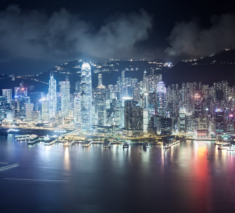 Hong Kong skyline at night