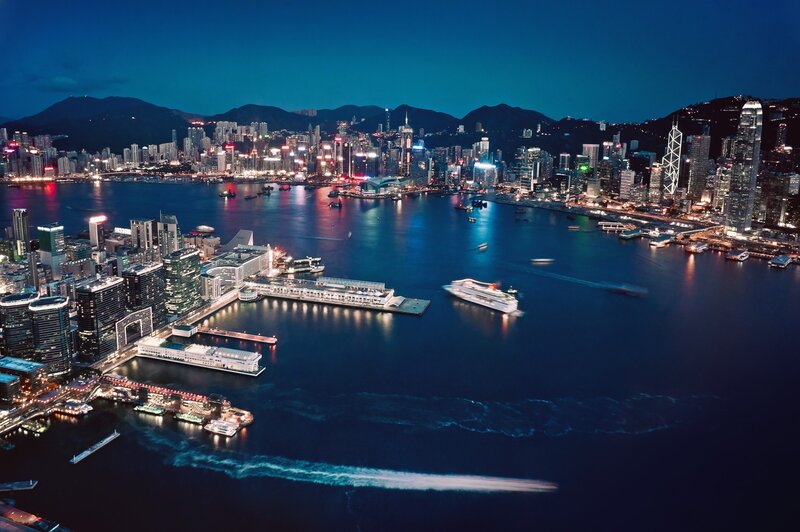Hong Kong skyline at night