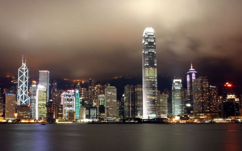 Hong Kong skyline at night