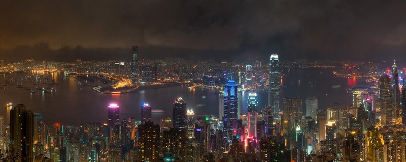Hong Kong skyline at night