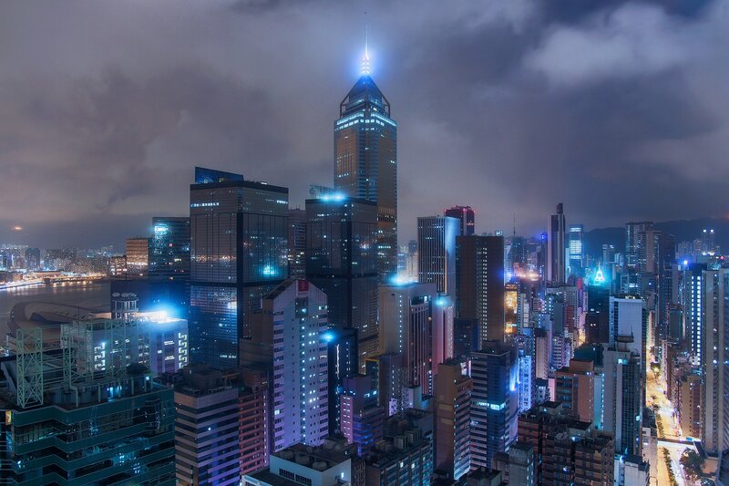 Hong Kong skyline at night