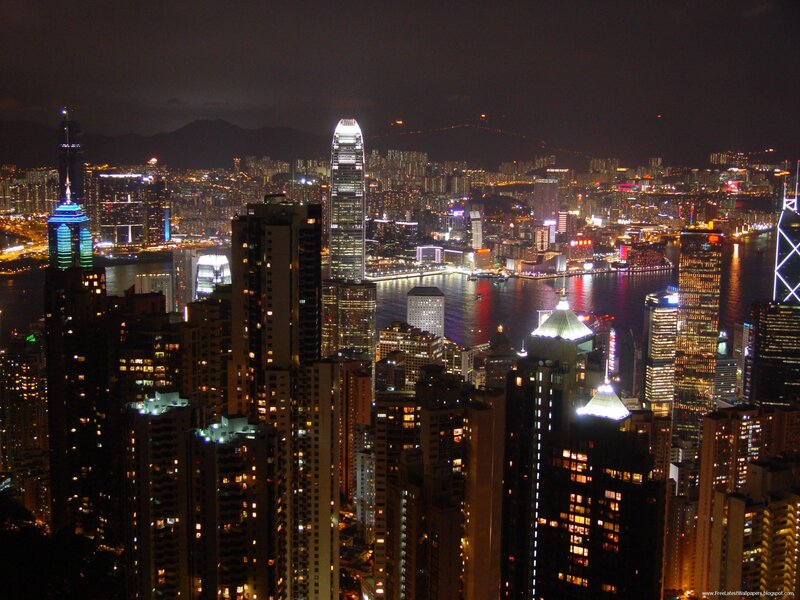 Hong Kong skyline at night