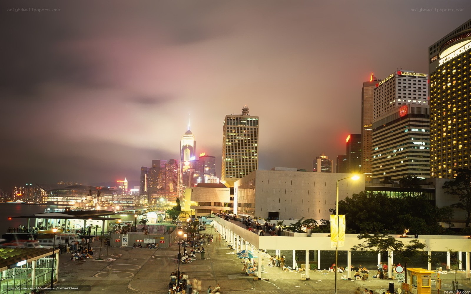 Hong Kong skyline at night