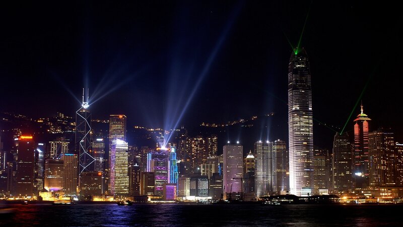 Hong Kong skyline at night