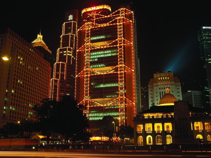 Hong Kong skyline at night