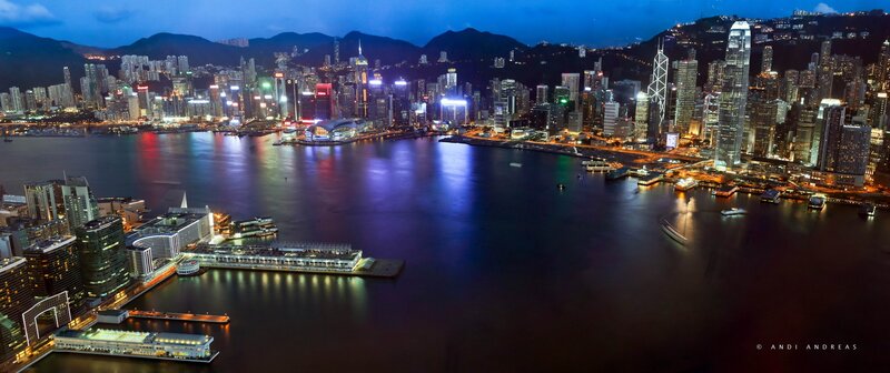 Hong Kong skyline at night
