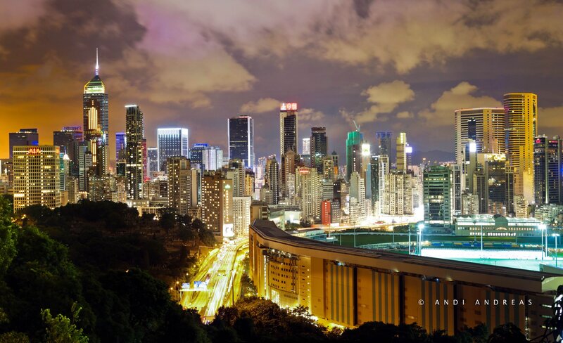 Hong Kong skyline at night