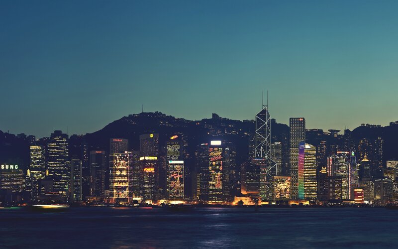 Hong Kong skyline at night
