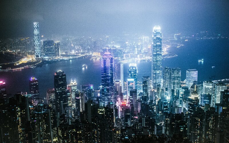 Hong Kong skyline at night