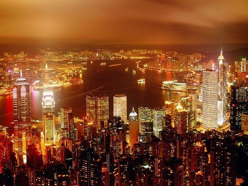 Hong Kong skyline at night