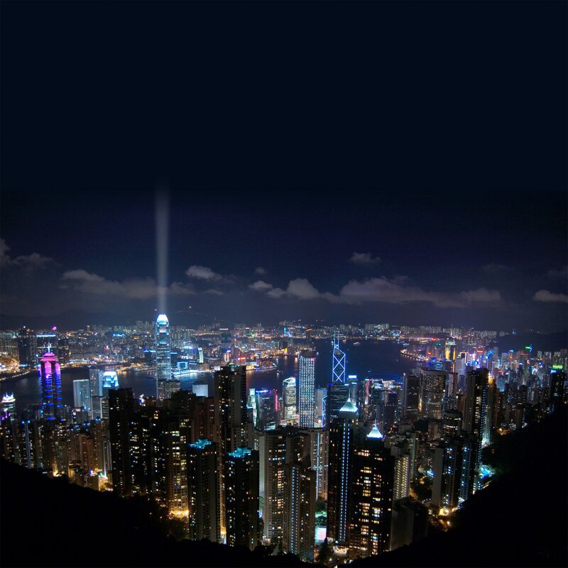 Hong Kong skyline at night
