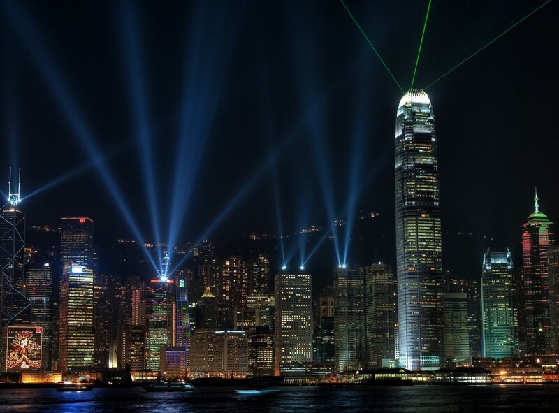 Hong Kong skyline at night