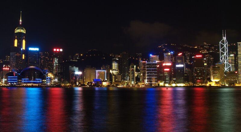 Hong Kong skyline at night