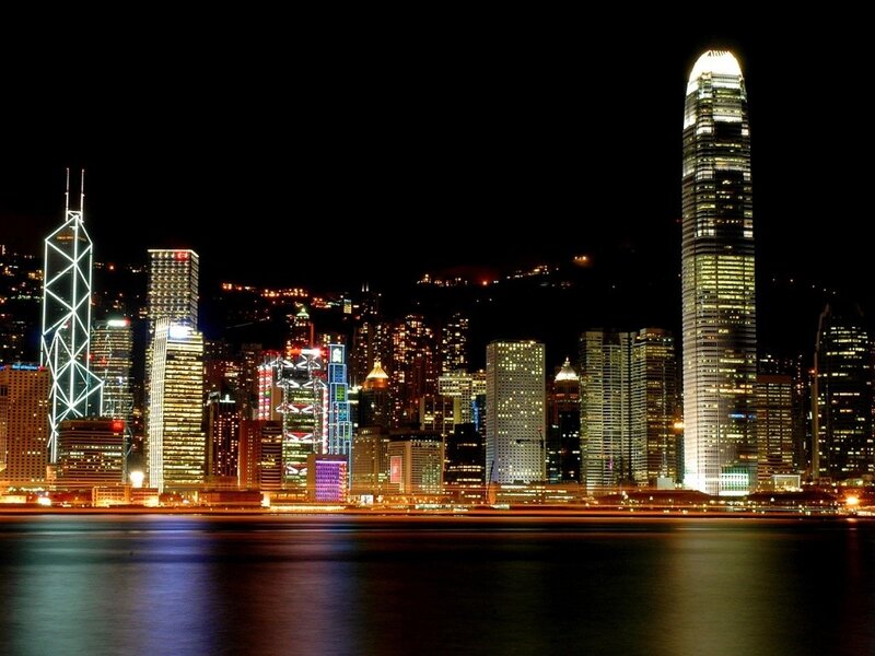 Hong Kong skyline at night