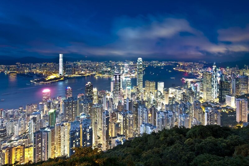 Hong Kong skyline at night