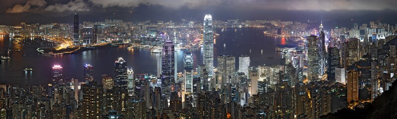 Hong Kong skyline at night
