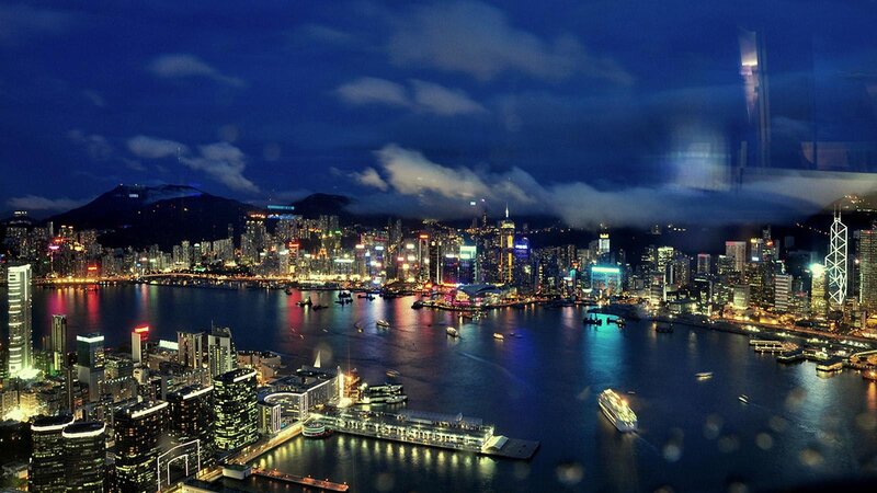 Hong Kong skyline at night