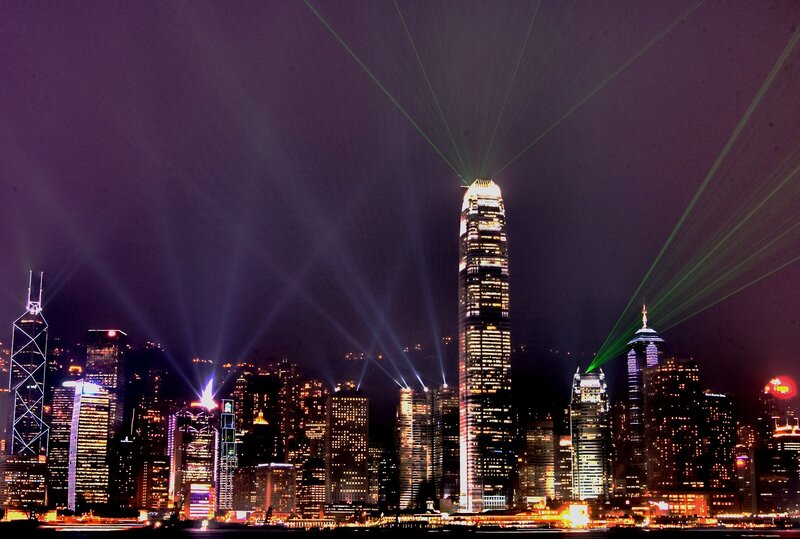 Hong Kong skyline at night