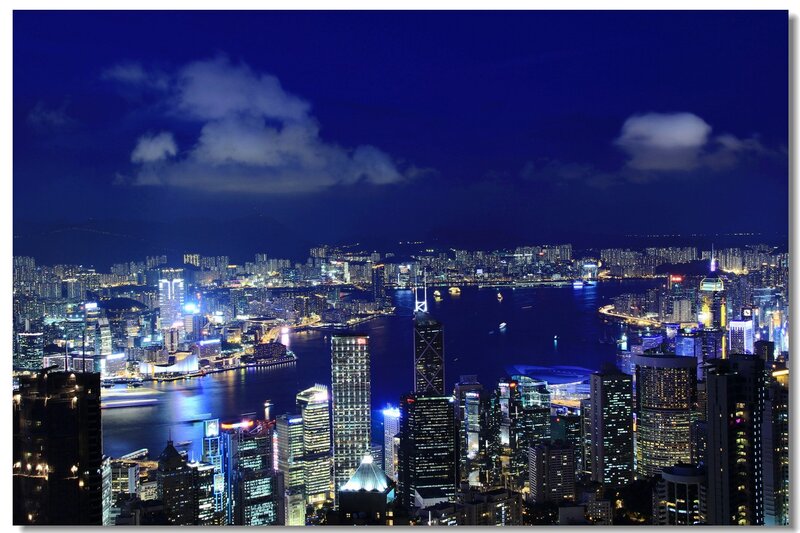 Hong Kong skyline at night