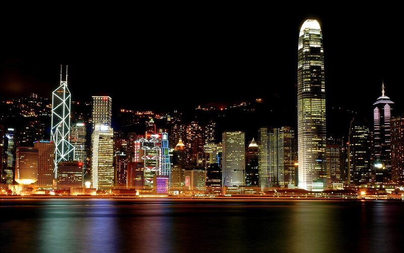 Hong Kong skyline at night