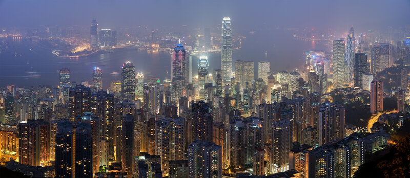 Hong Kong skyline at night