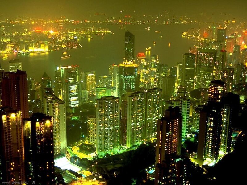 Hong Kong skyline at night