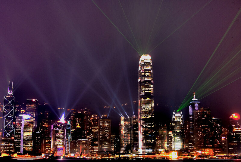 Hong Kong skyline at night