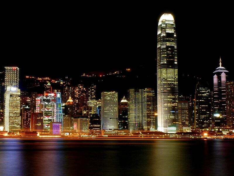 Hong Kong skyline at night