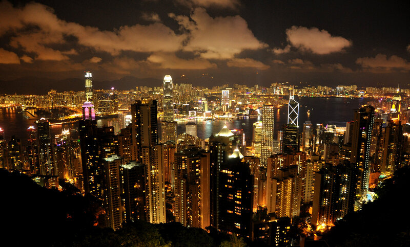 Hong Kong skyline at night