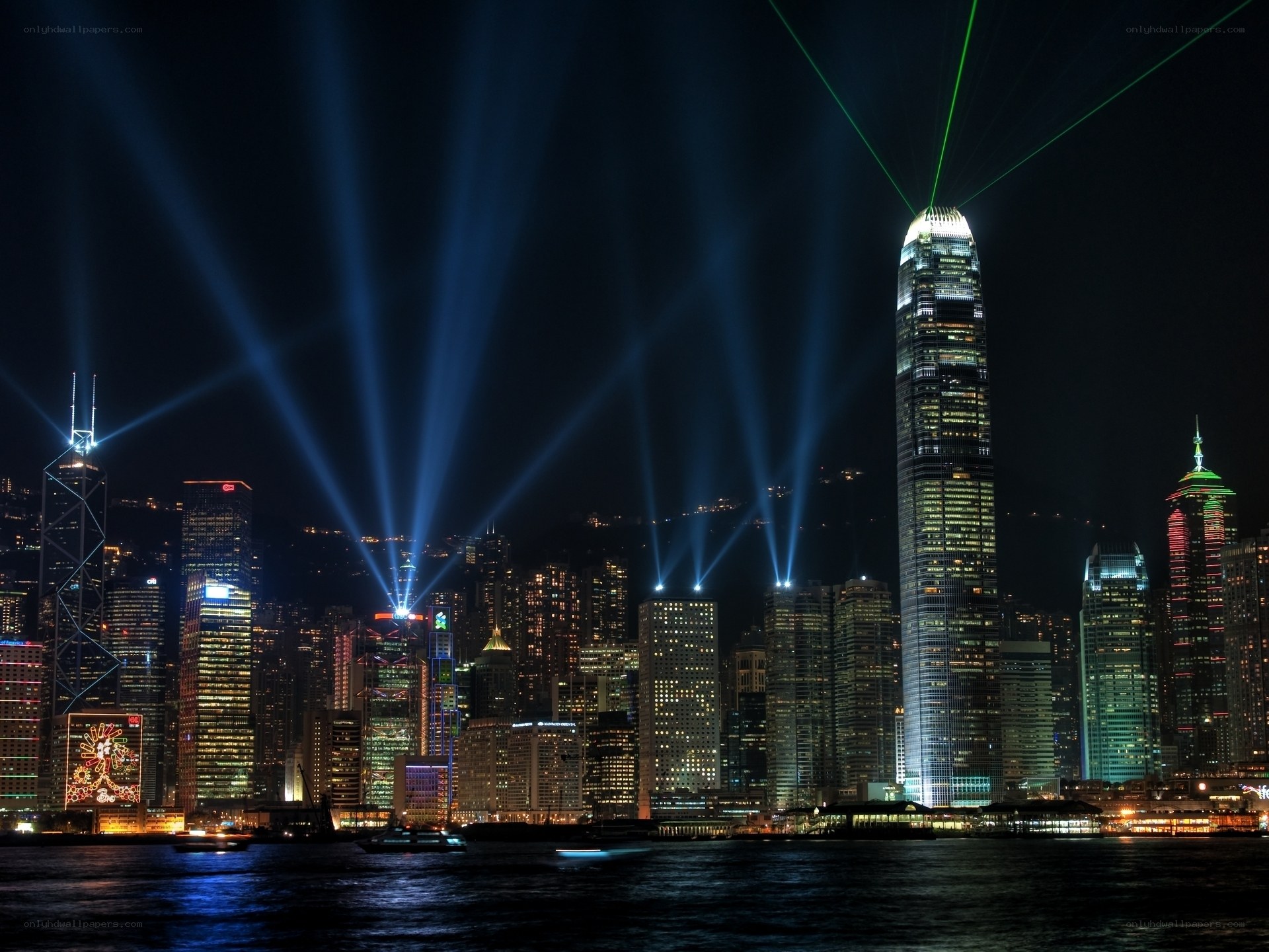 Hong Kong skyline at night