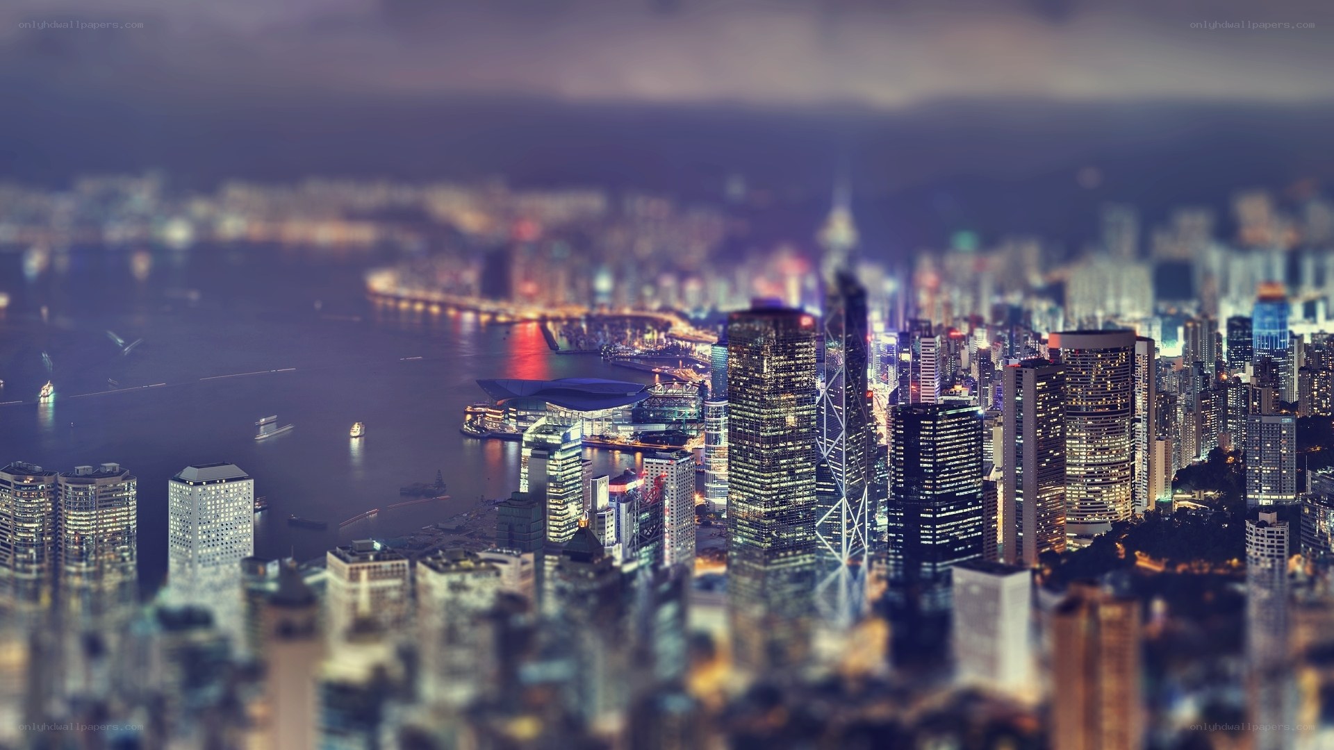 Hong Kong skyline at night