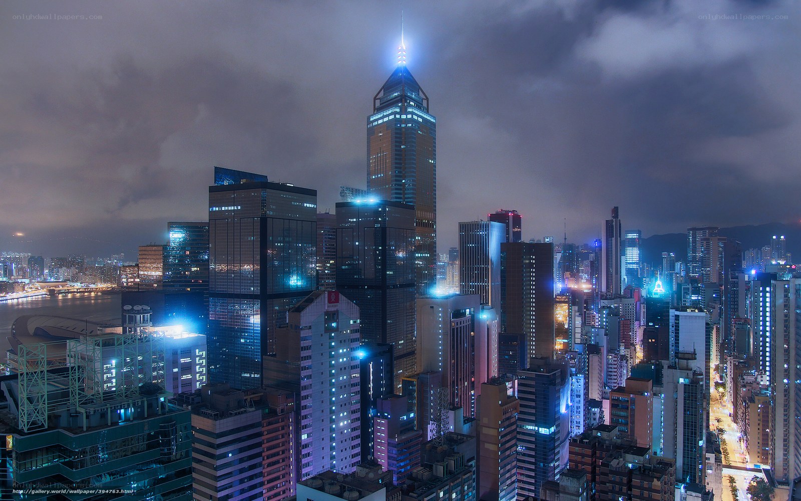 Hong Kong skyline at night