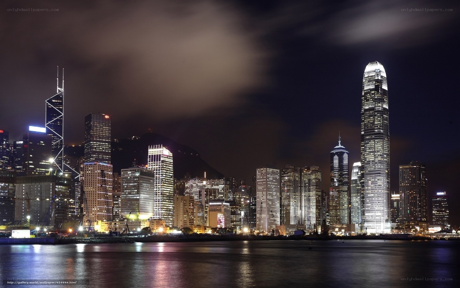 Hong Kong skyline at night