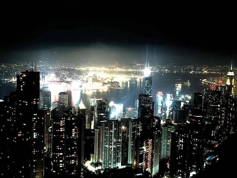 Hong Kong skyline at night