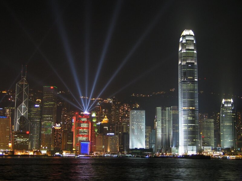 Hong Kong skyline at night