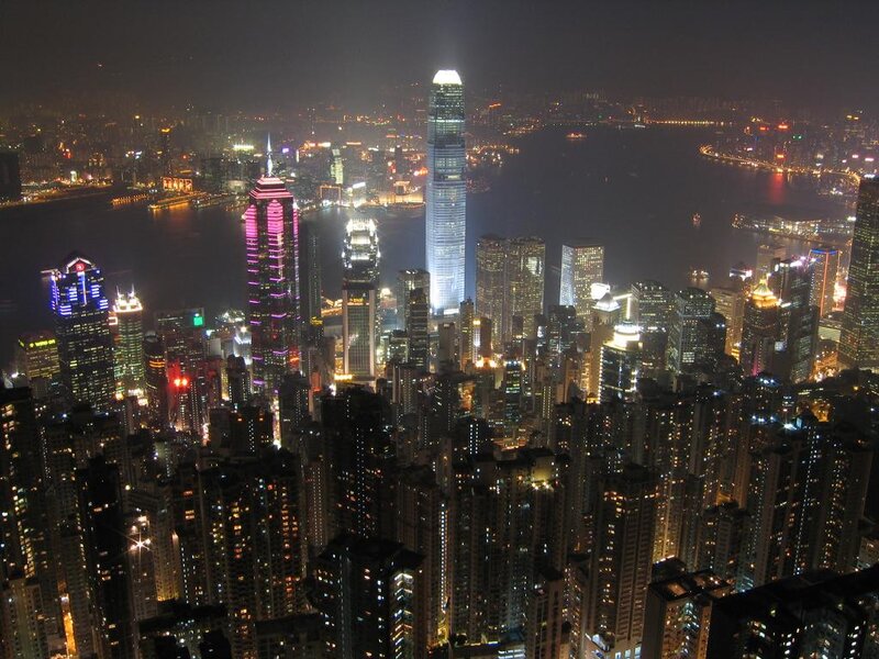 Hong Kong skyline at night