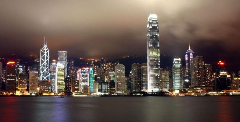 Hong Kong skyline at night