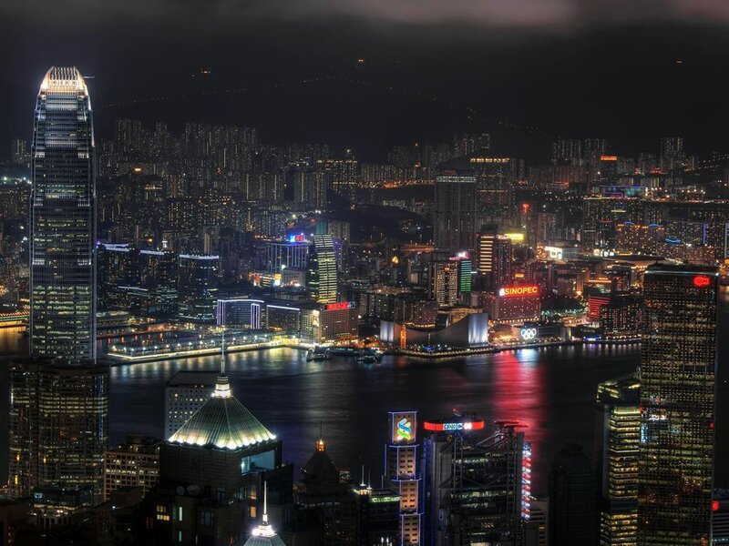 Hong Kong skyline at night