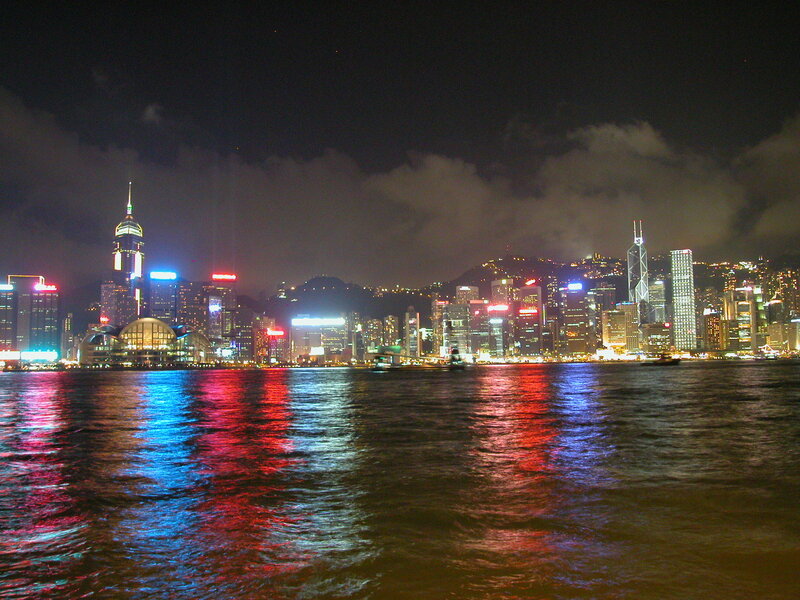 Hong Kong skyline at night